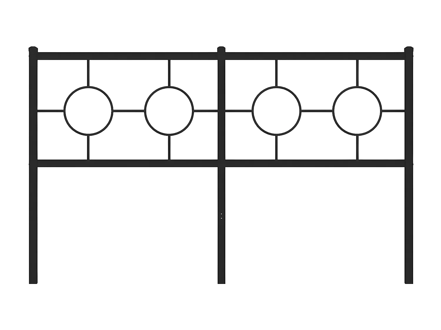 Tête de lit métal noir 140 cm
