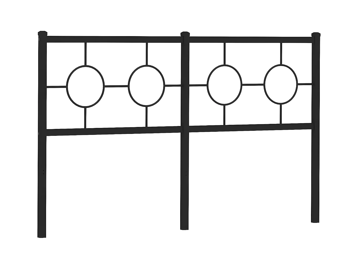 Tête de lit métal noir 140 cm