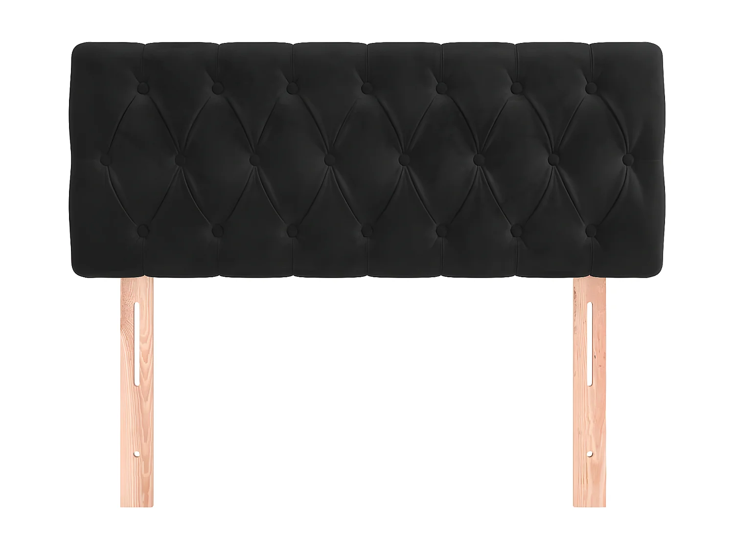 Cabeceira de cama veludo 100x7x78/88 cm preto