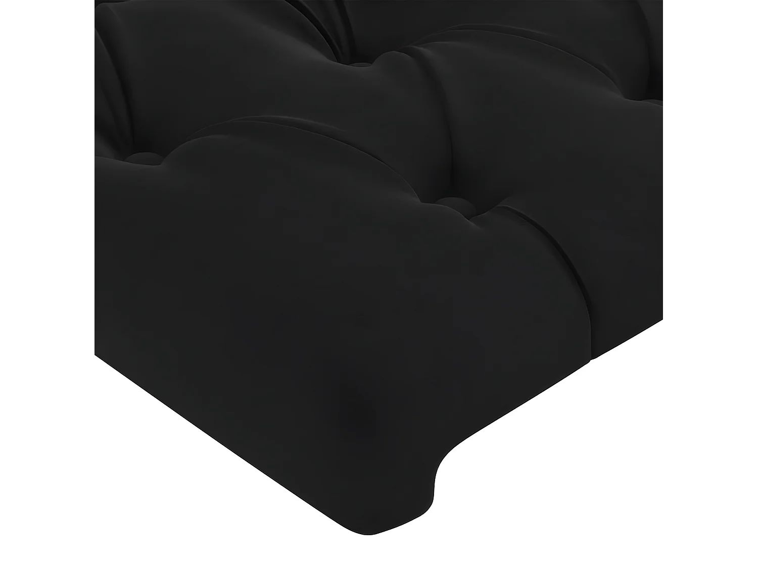 Cabeceira de cama veludo 100x7x78/88 cm preto