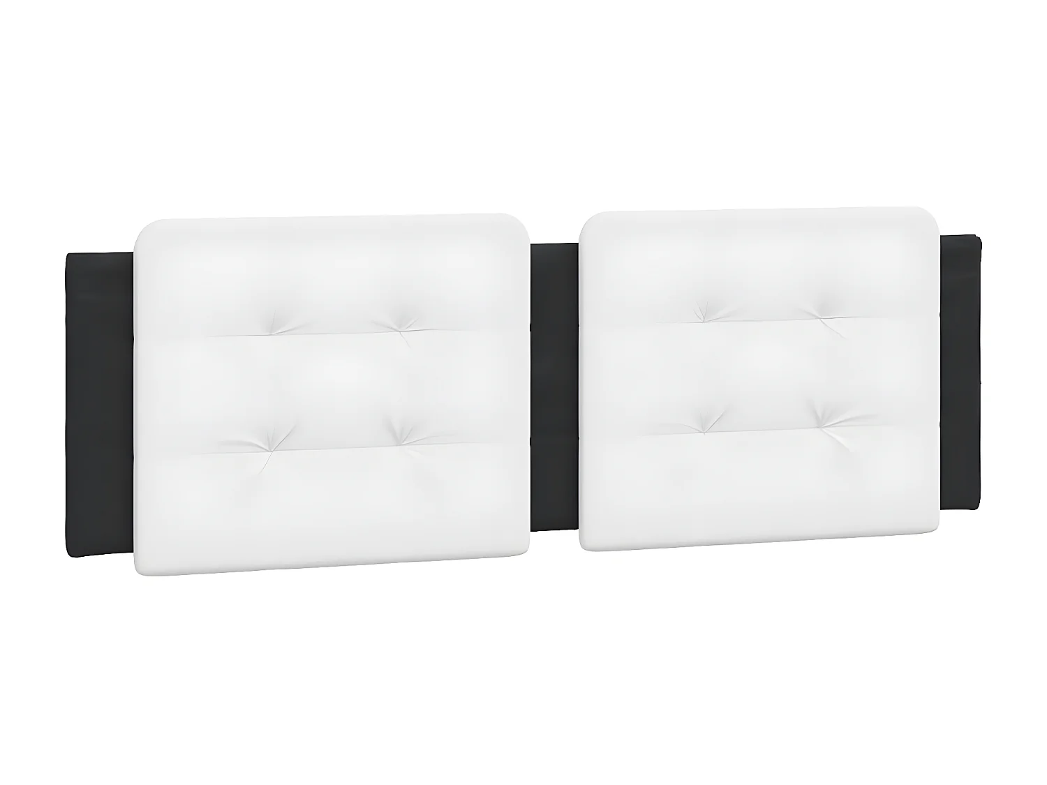 Coussin de tête de lit blanc et noir 160 cm similicuir