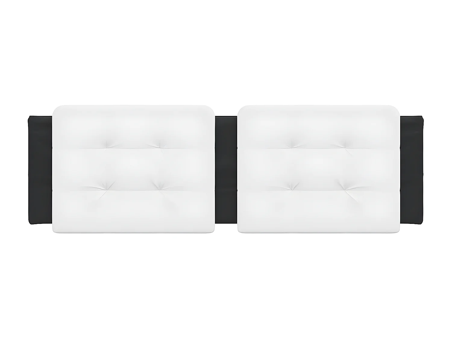 Coussin de tête de lit blanc et noir 160 cm similicuir