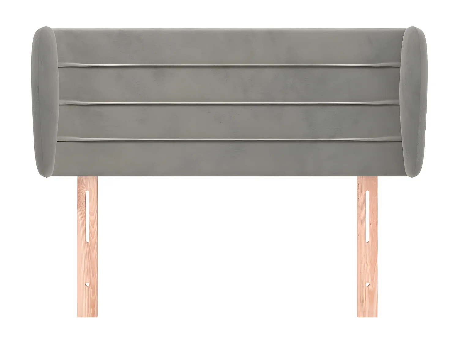 Tête de lit avec oreilles Gris clair 103x23x78/88 cm Velours