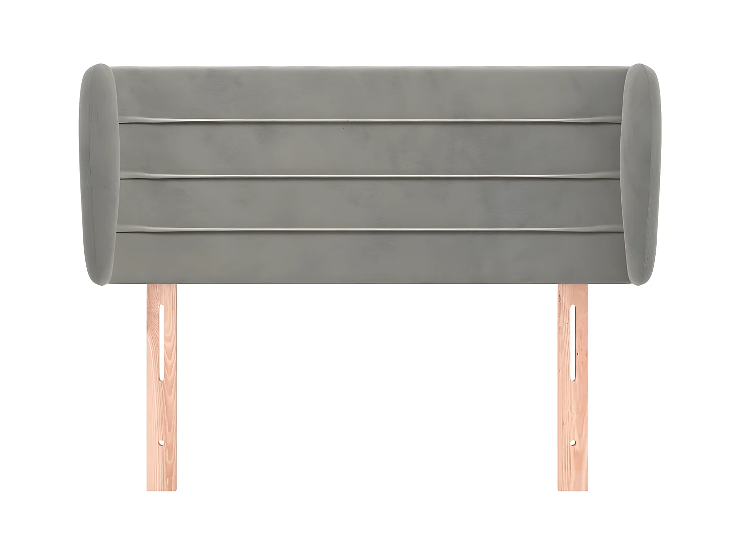 Tête de lit avec oreilles Gris clair 103x23x78/88 cm Velours