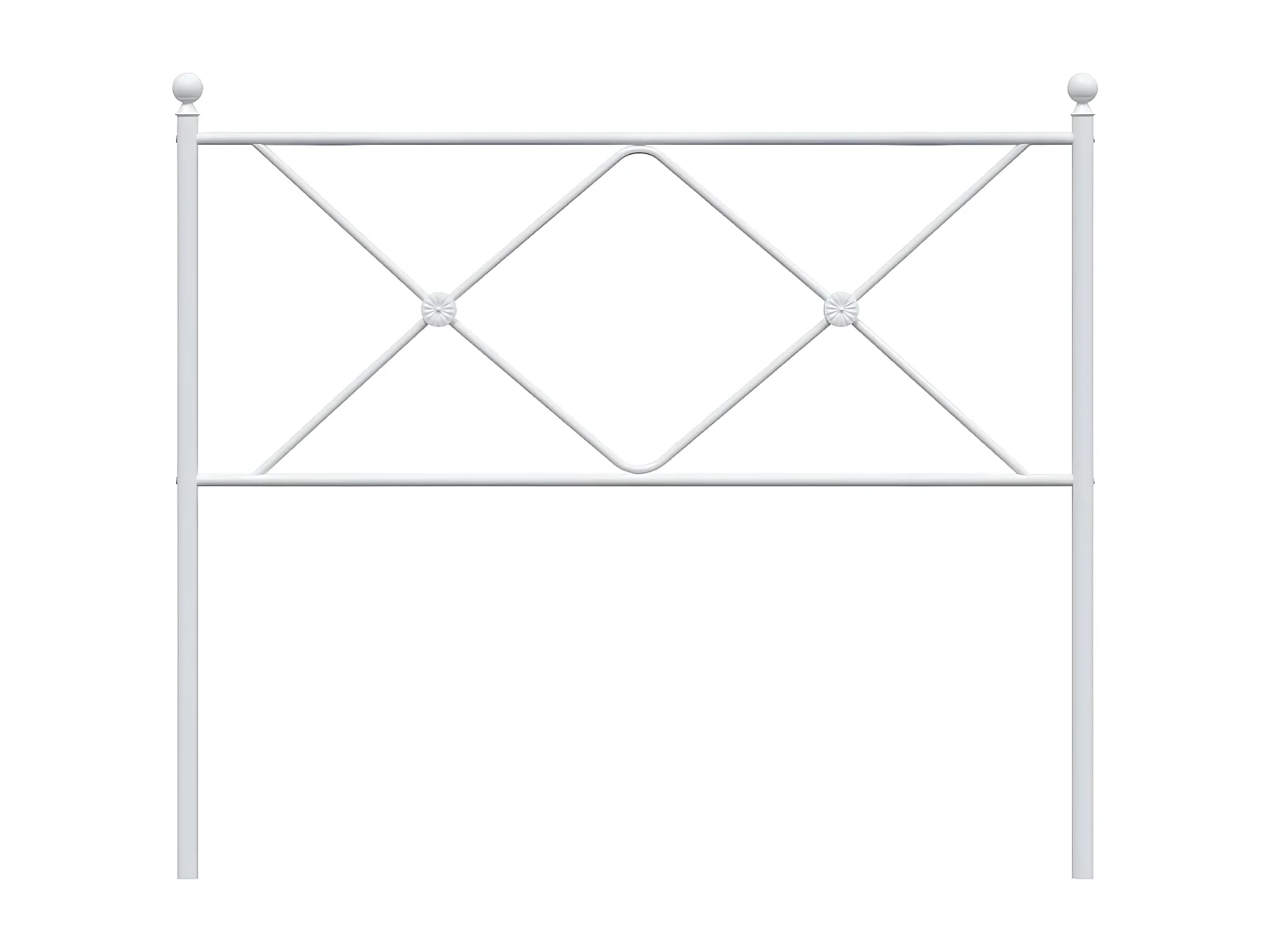 Tête de lit métal blanc 100 cm