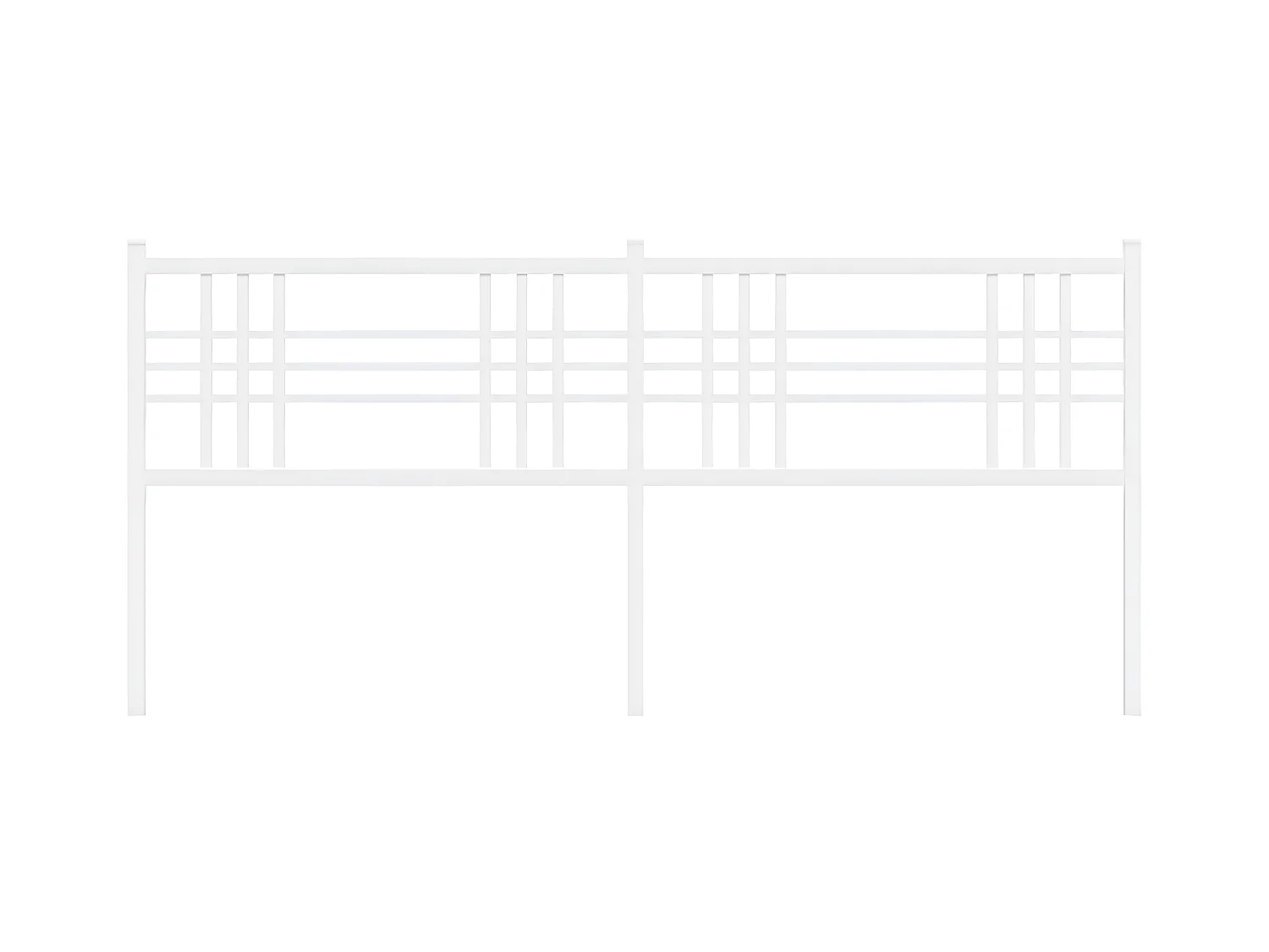 Tête de lit métal blanc 200 cm