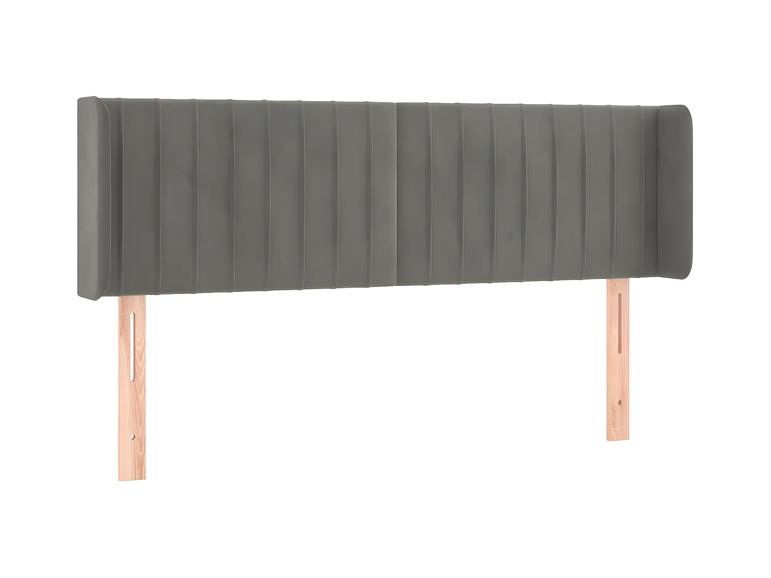 Tête de lit à LED Gris clair 147x16x78/88 cm Velours