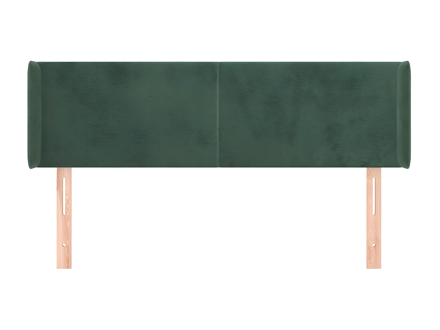 Tête de lit avec oreilles Vert foncé 147x16x78/88 cm Velours