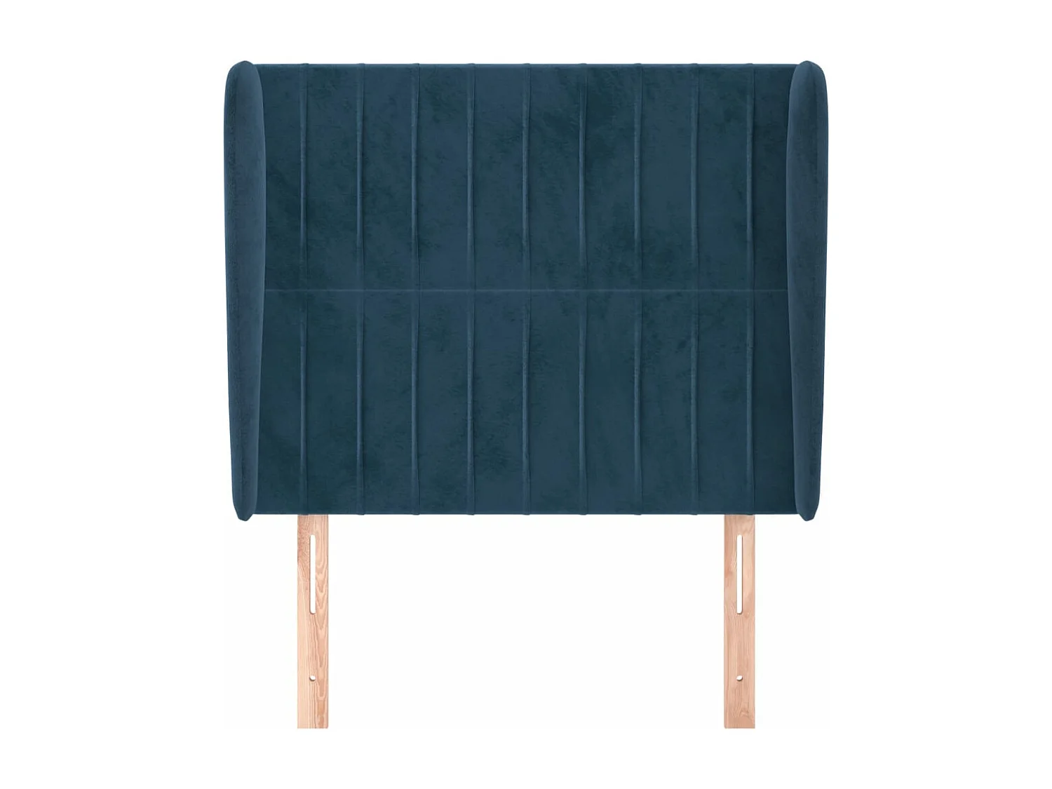 Tête de lit avec oreilles Bleu foncé 93x23x118/128 cm Velours