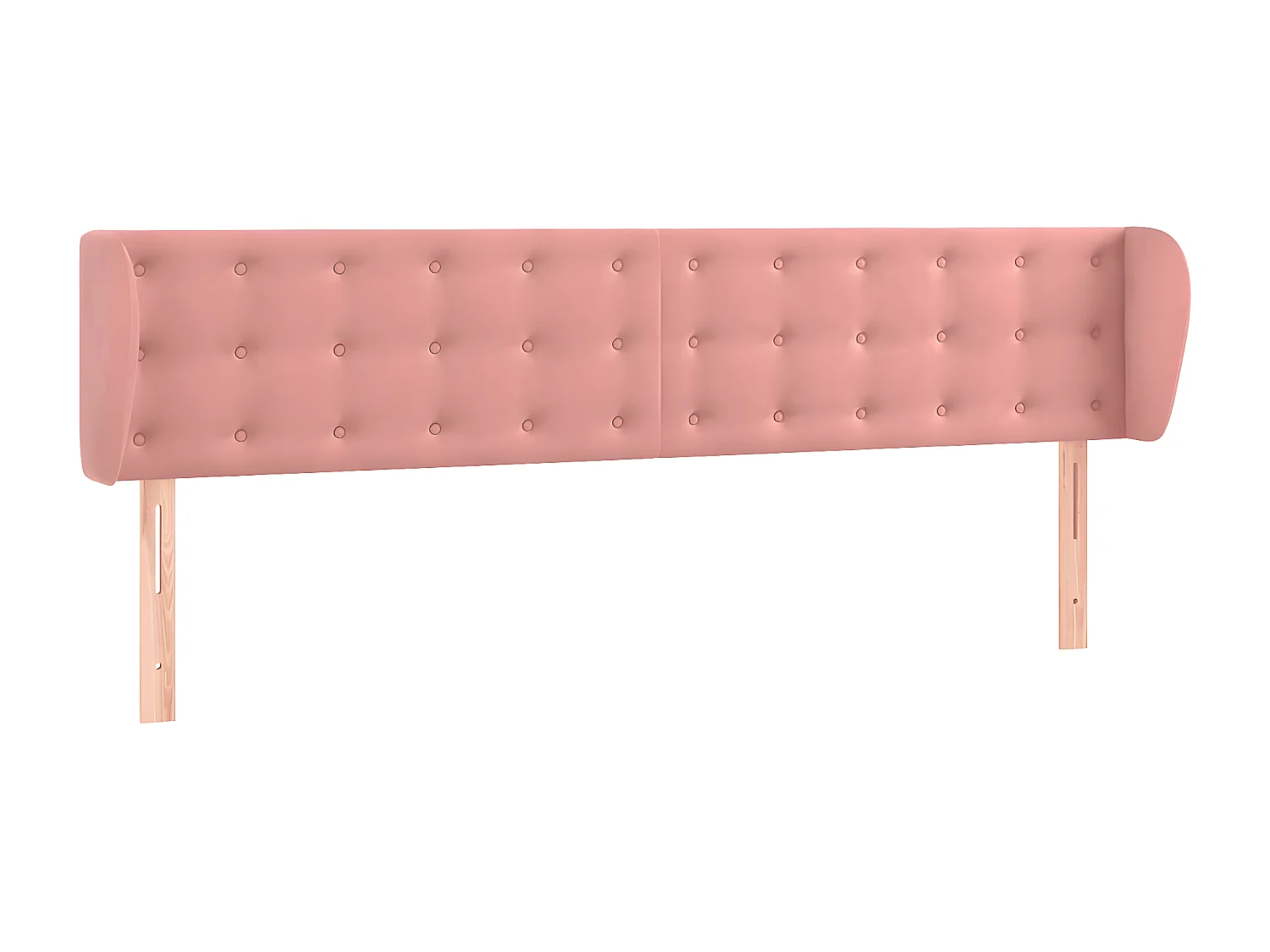Tête de lit avec oreilles Rose 183x23x78/88 cm Velours