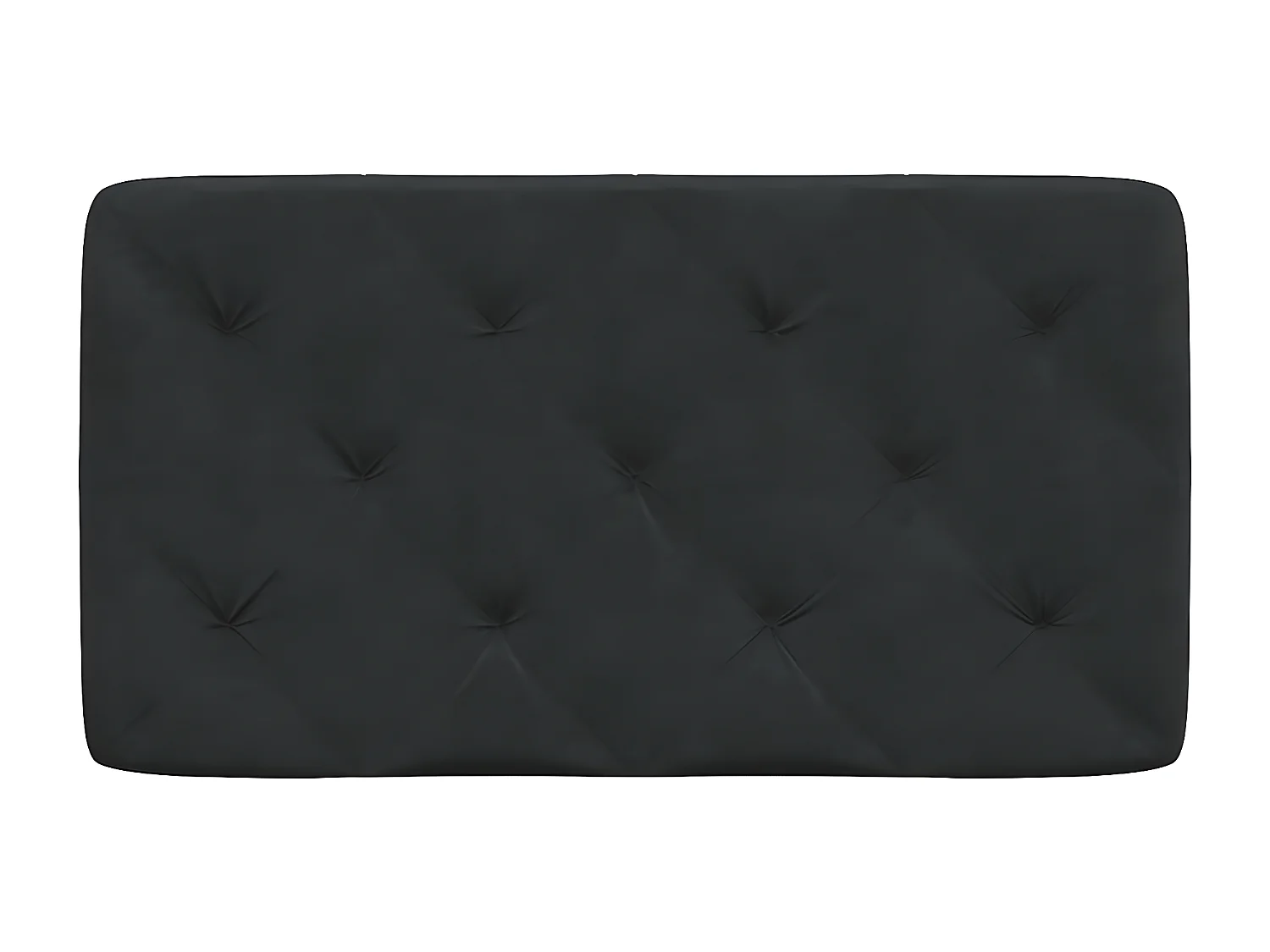 Coussin de tête de lit noir 80 cm velours