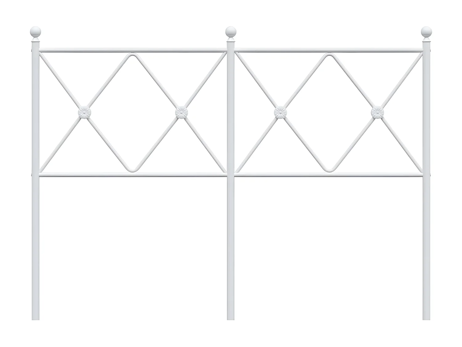 Tête de lit métal blanc 120 cm