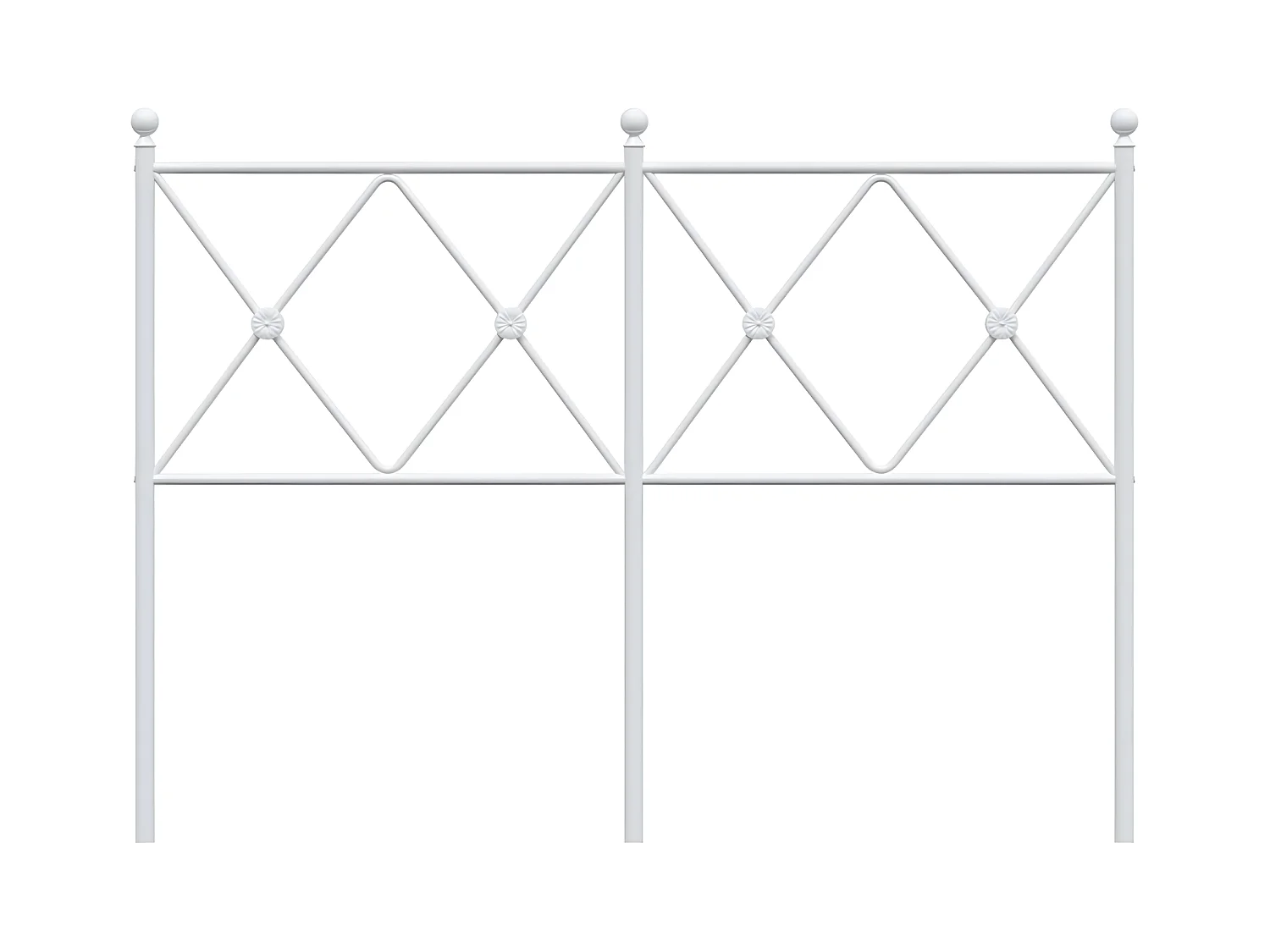 Cabecero de metal blanco 120 cm