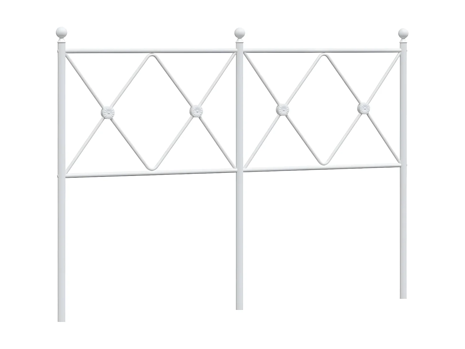 Tête de lit métal blanc 120 cm