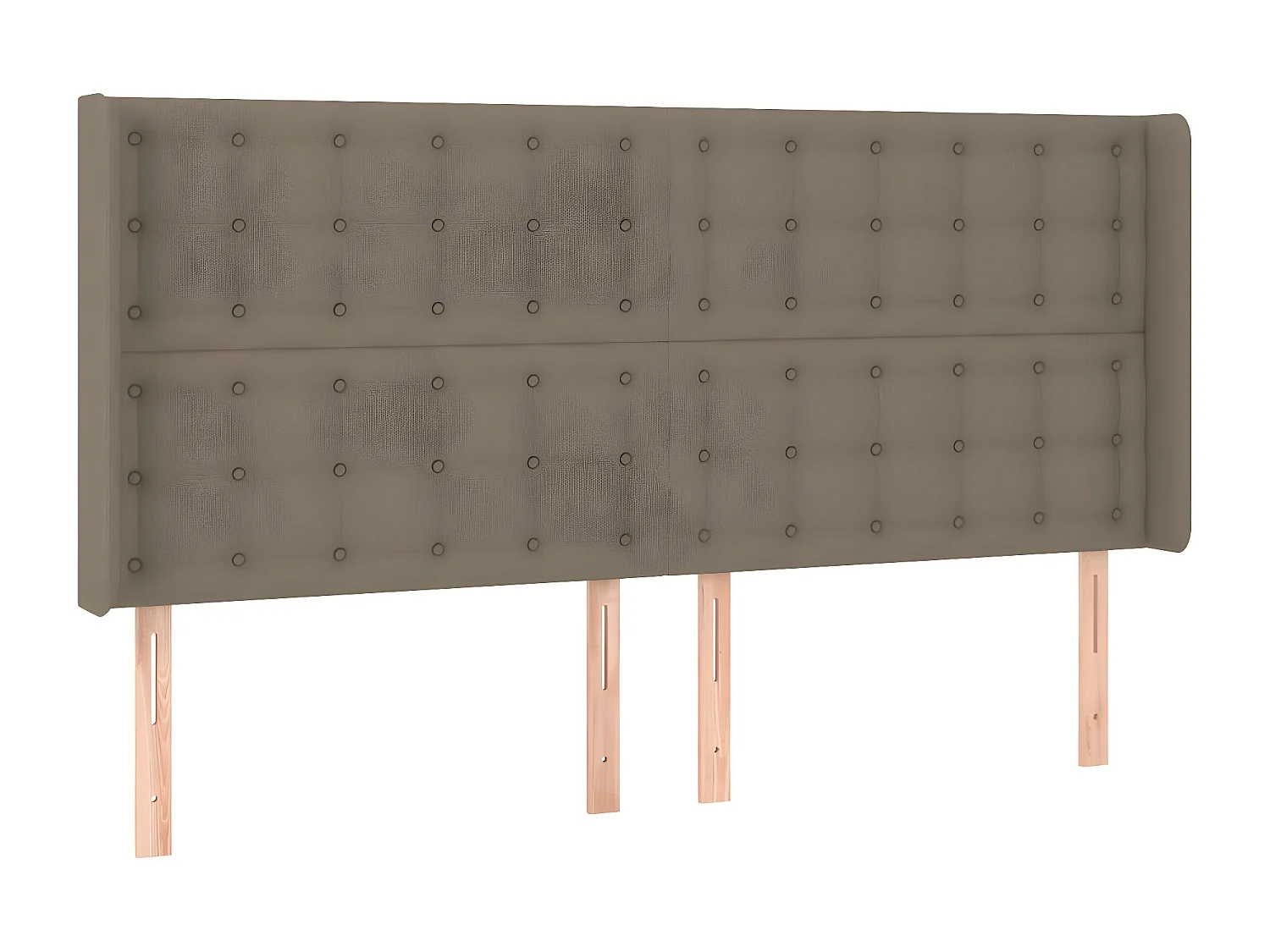 Tête de lit avec oreilles Taupe 203x16x118/128 cm Tissu