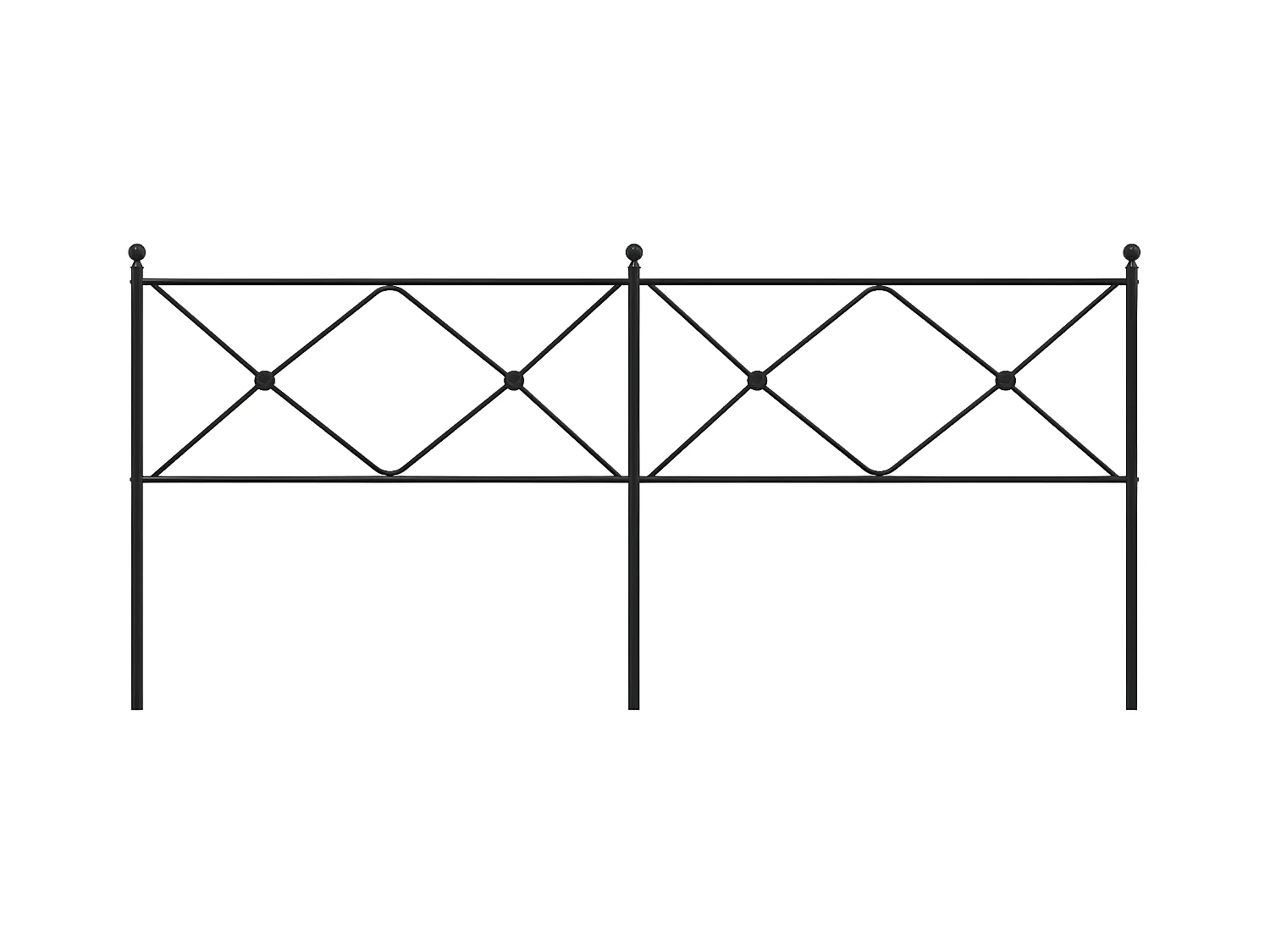 Tête de lit métal noir 200 cm