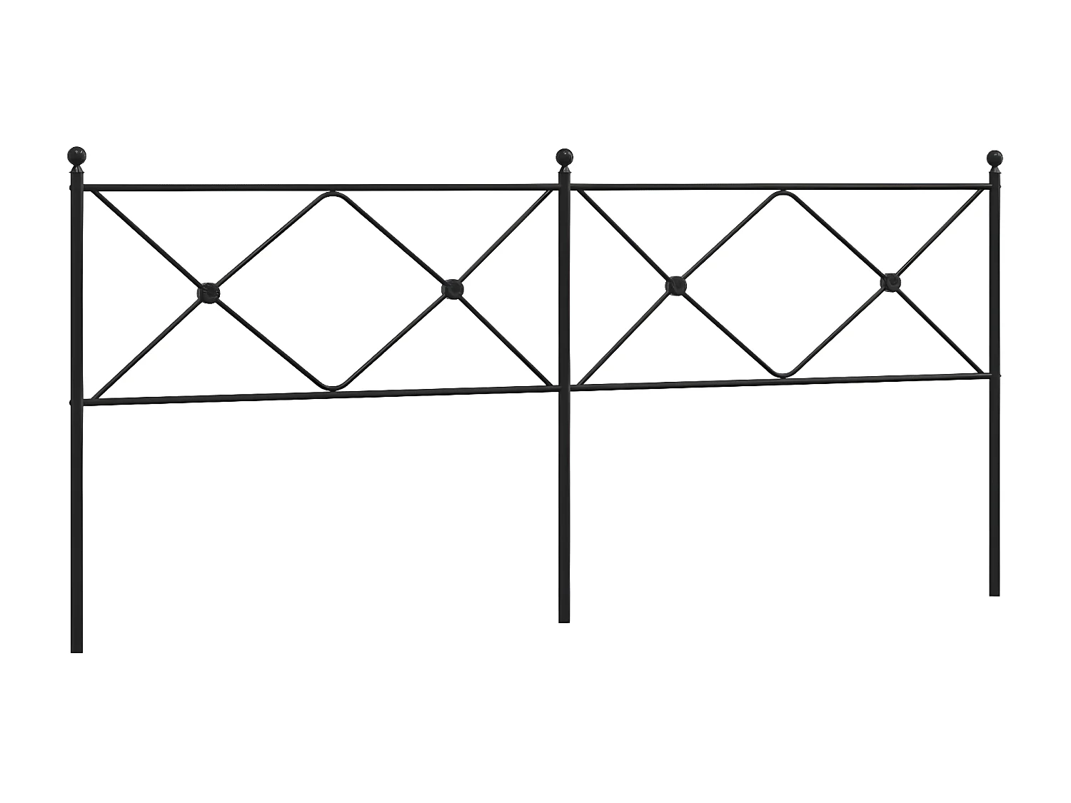 Tête de lit métal noir 200 cm