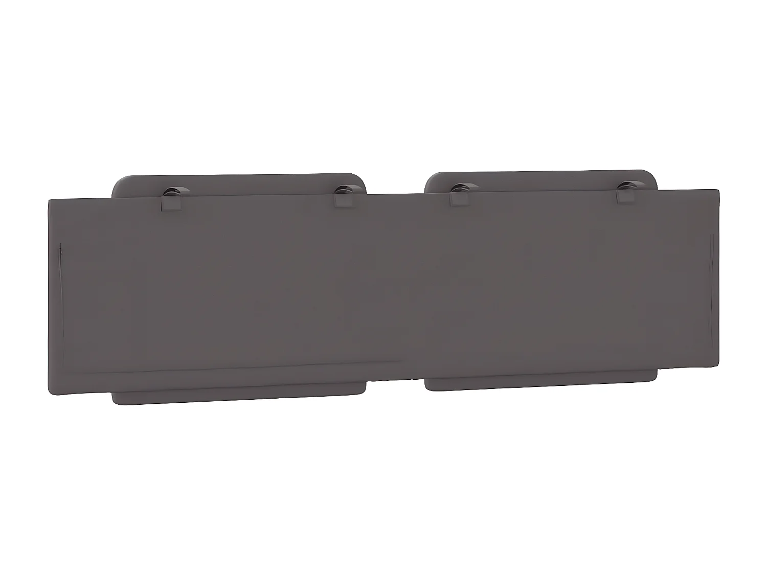 Coussin de tête de lit gris 180 cm similicuir