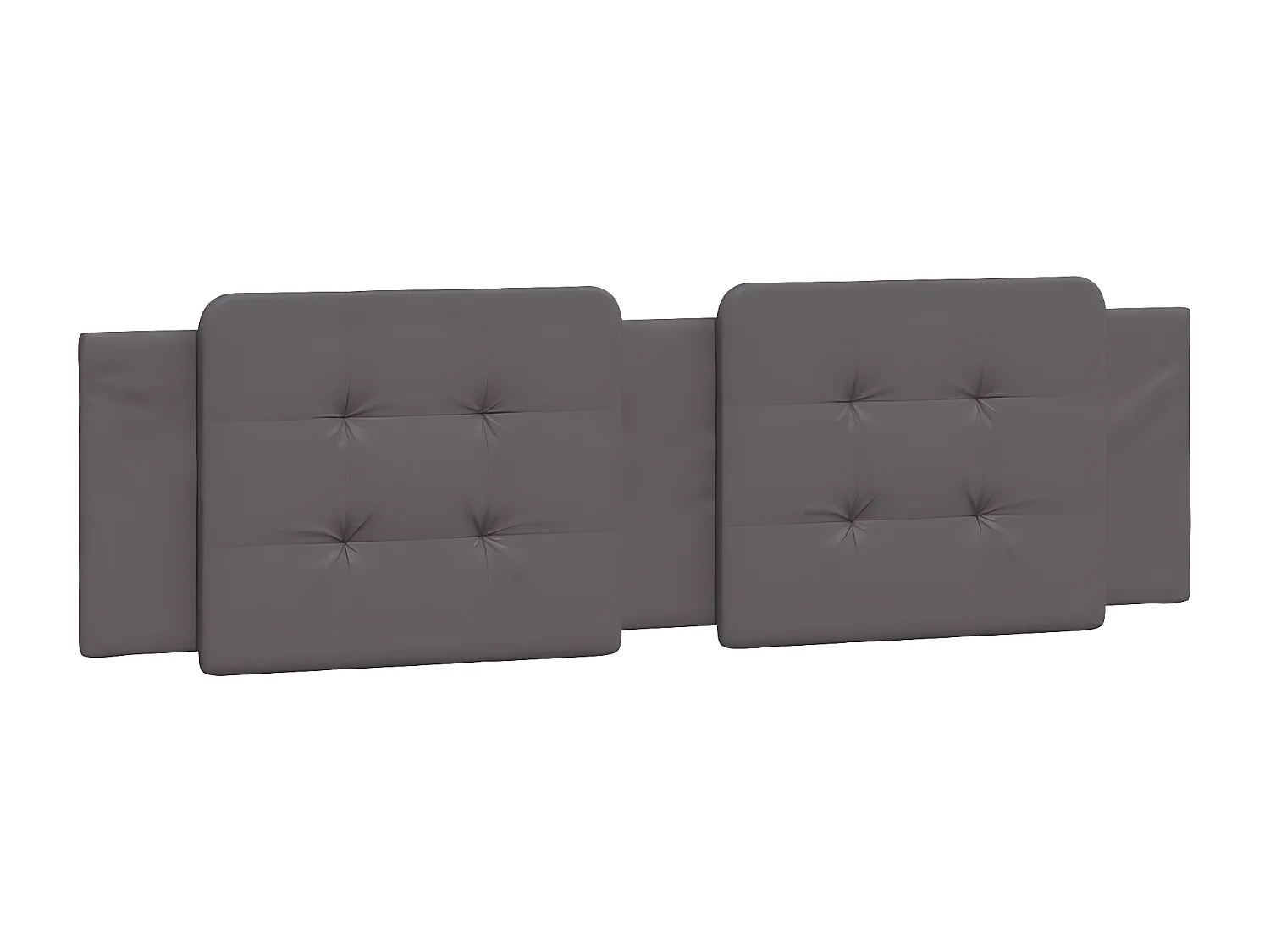 Coussin de tête de lit gris 180 cm similicuir