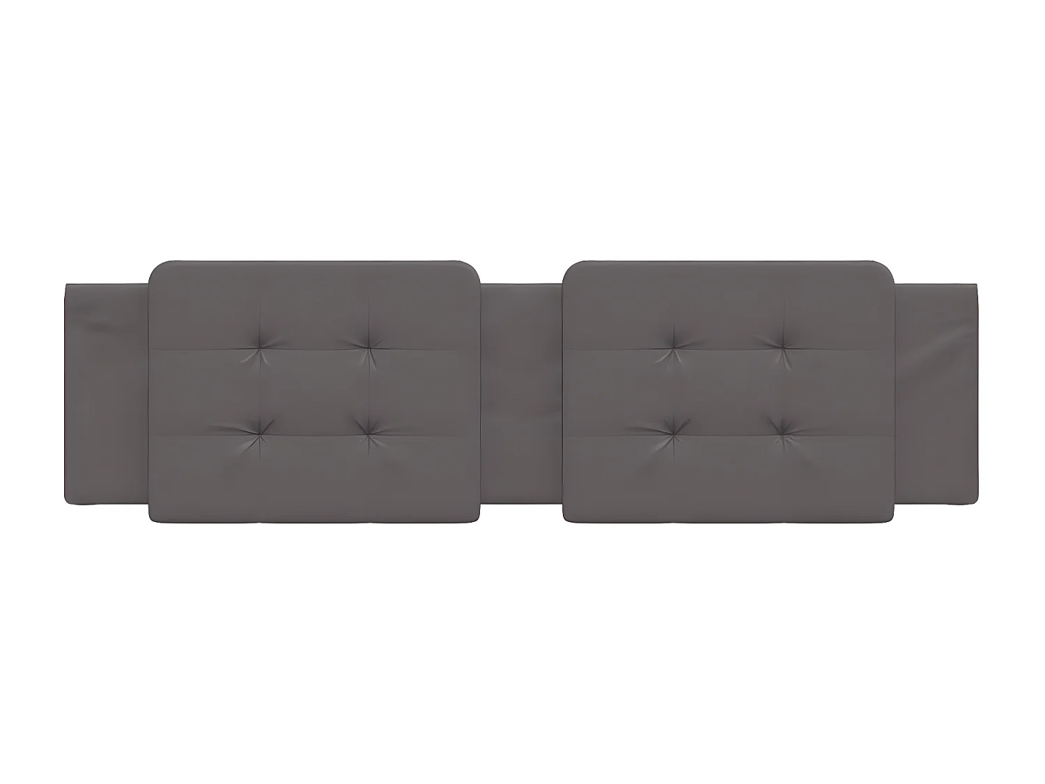 Coussin de tête de lit gris 180 cm similicuir