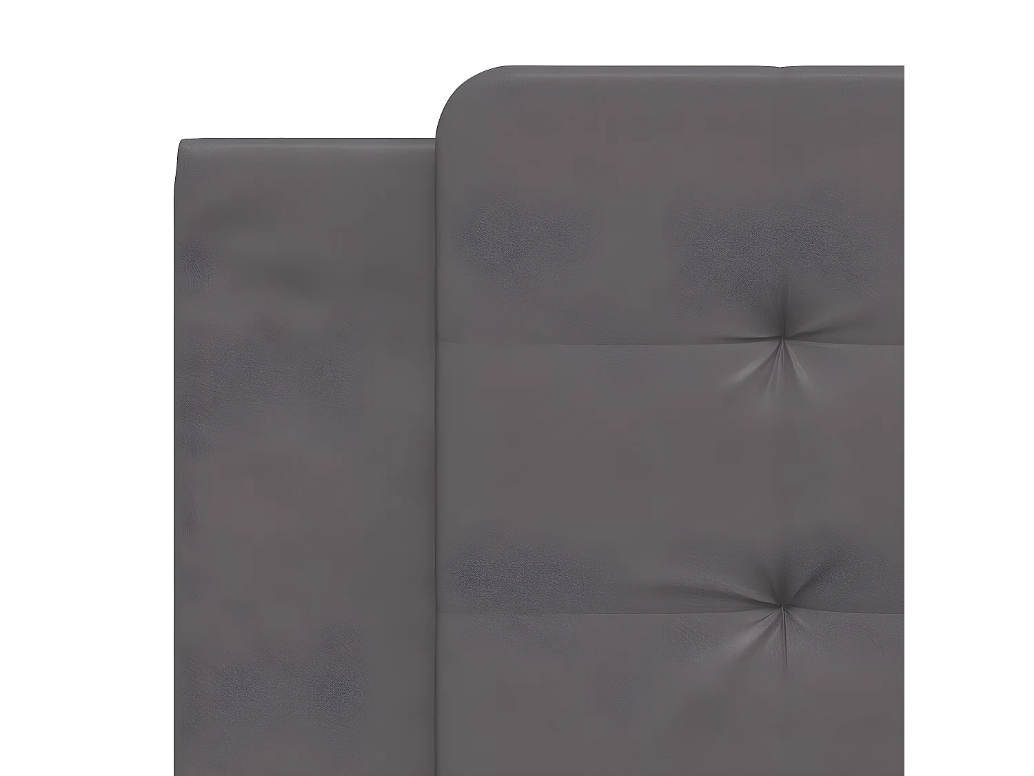 Coussin de tête de lit gris 180 cm similicuir