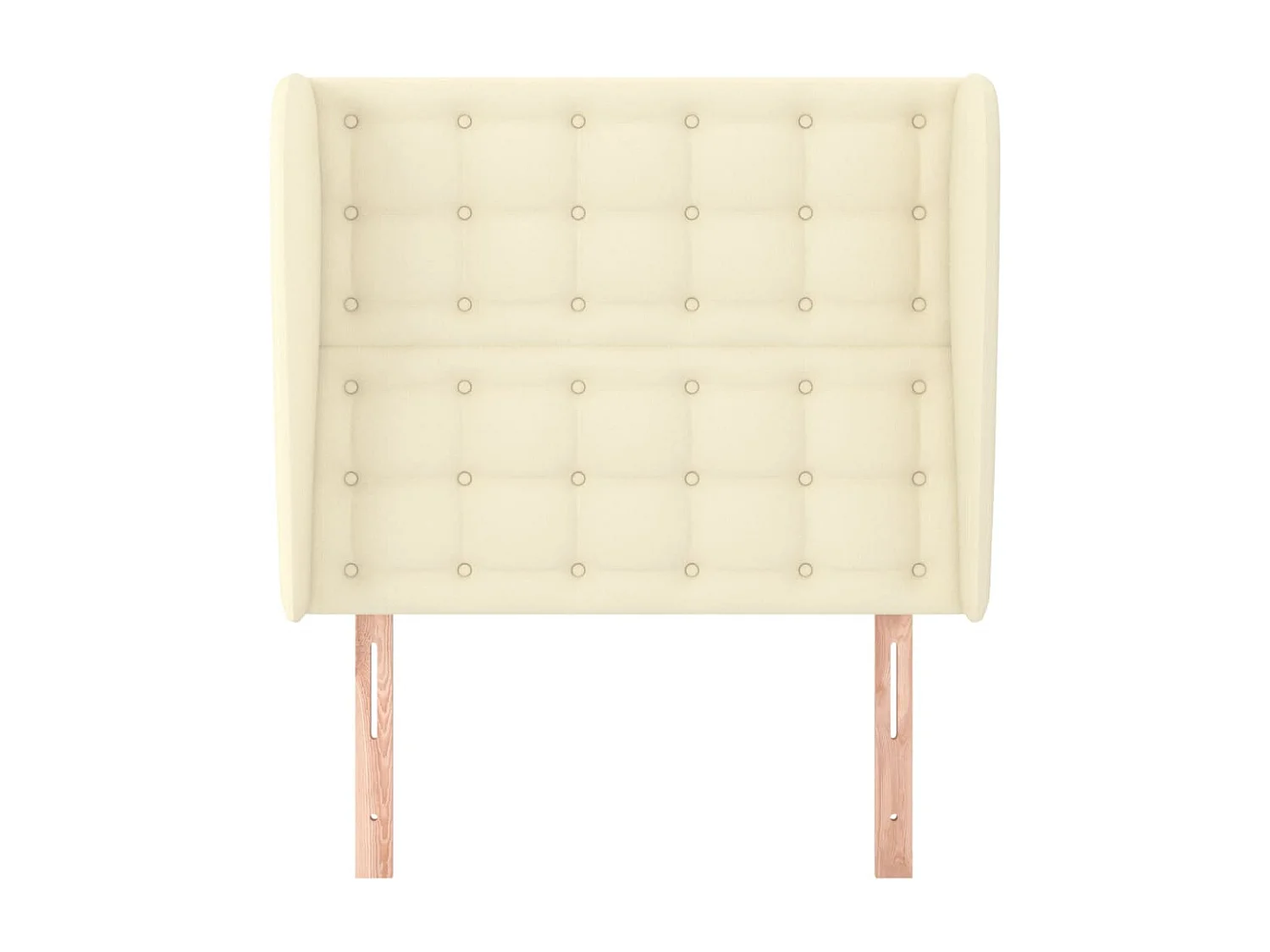 Tête de lit avec oreilles Crème 103x23x118/128 cm Similicuir