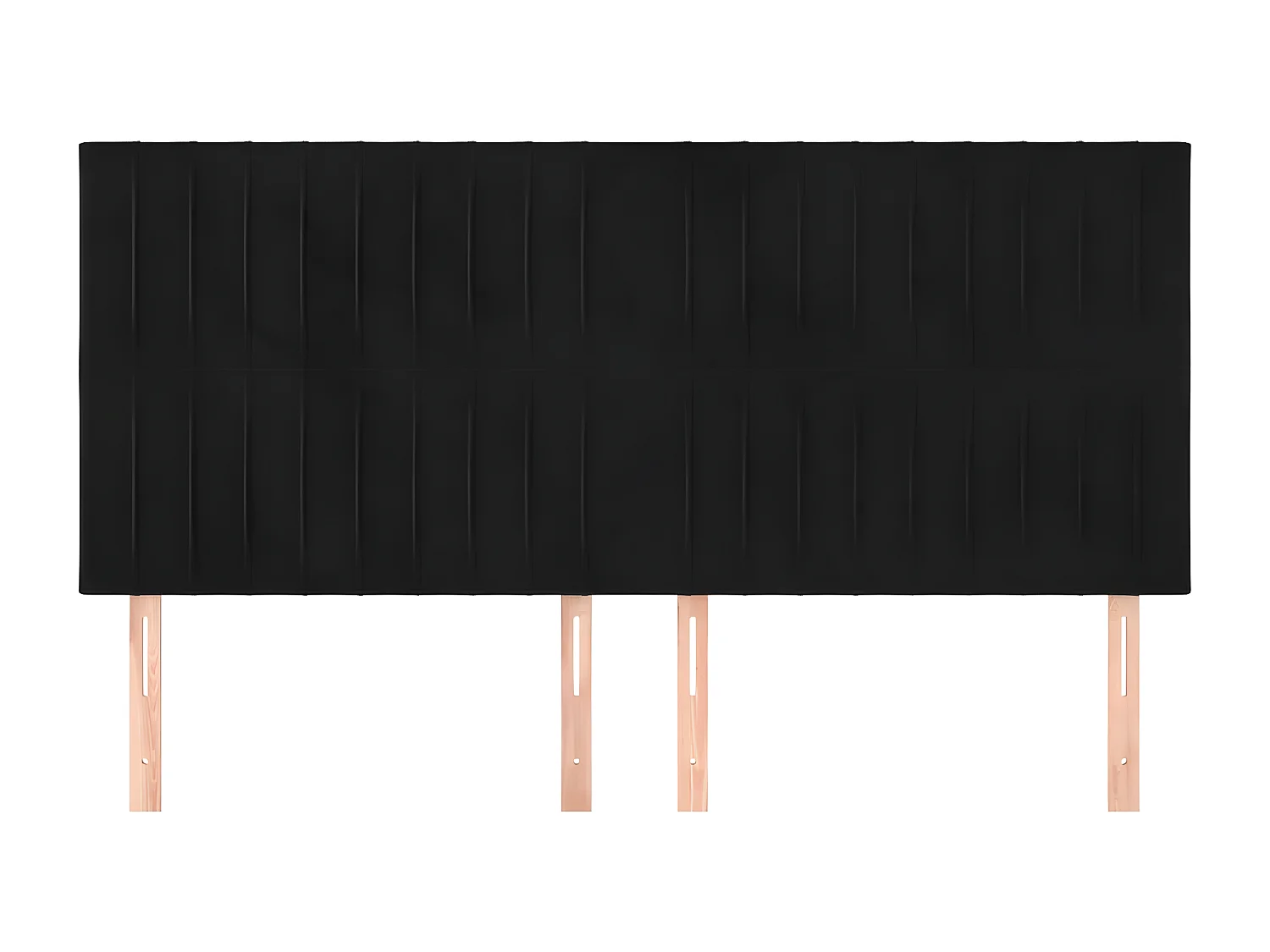 Têtes de lit 4 pièces Noir 80x5x78/88 cm Velours