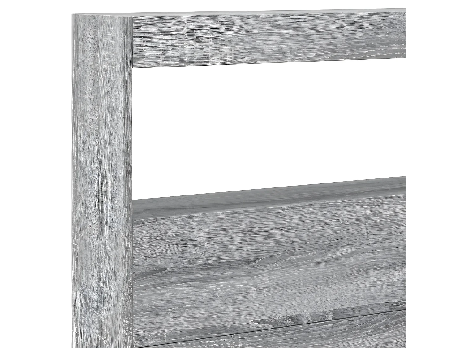 Armoire tête de lit avec LED sonoma gris 220x17x102 cm