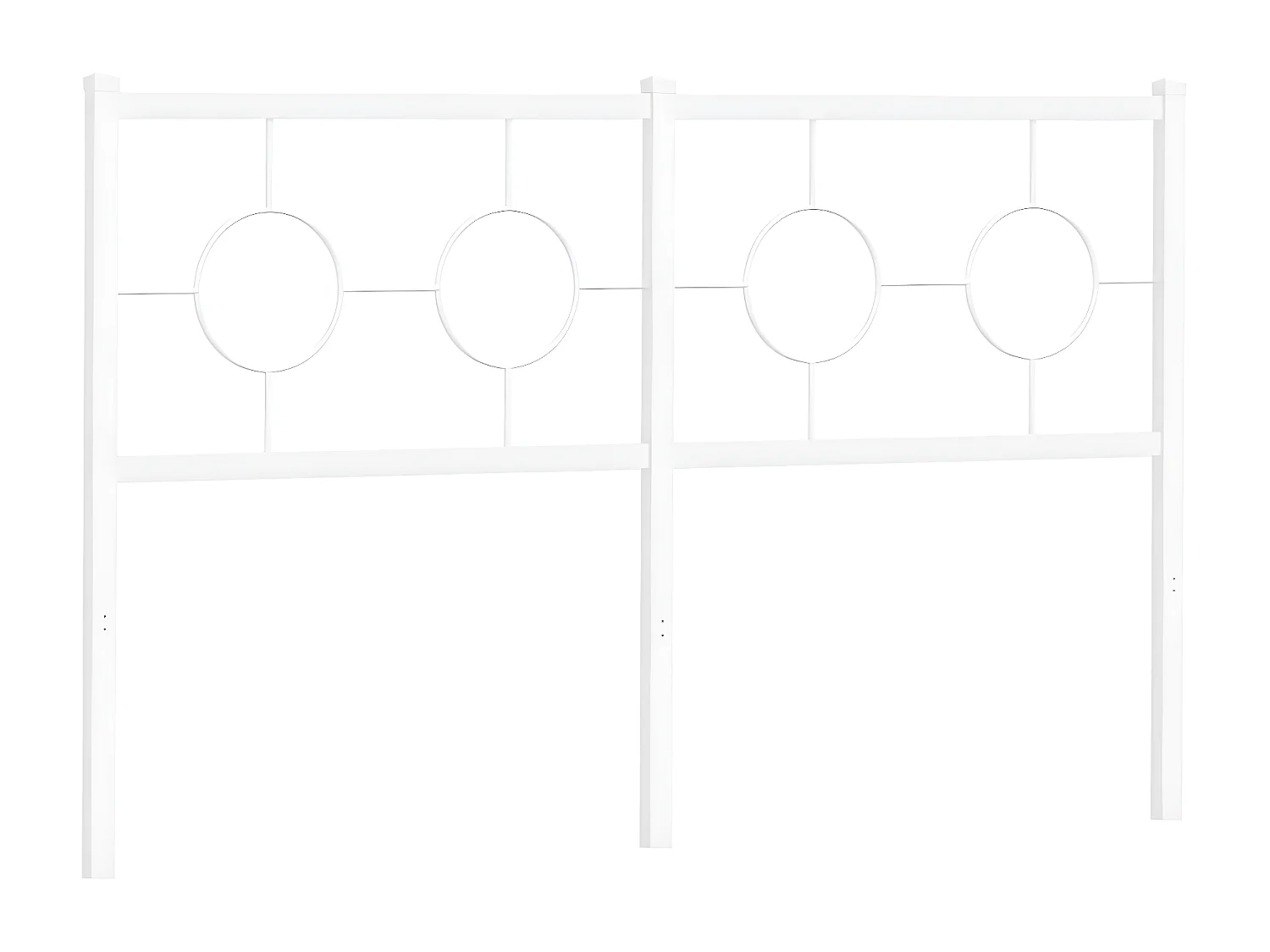 Tête de lit métal blanc 135 cm