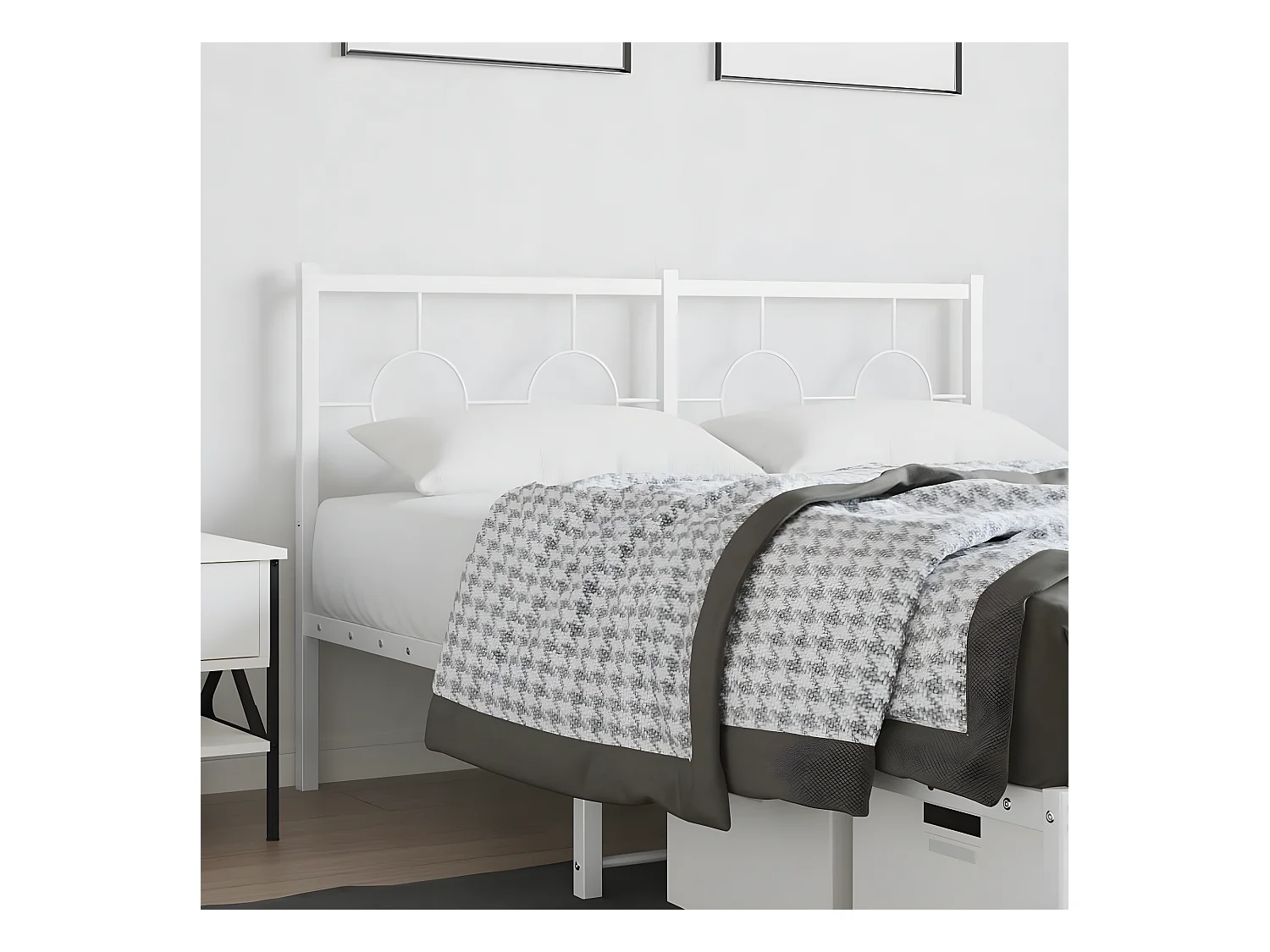 Cabecero de metal blanco 135 cm