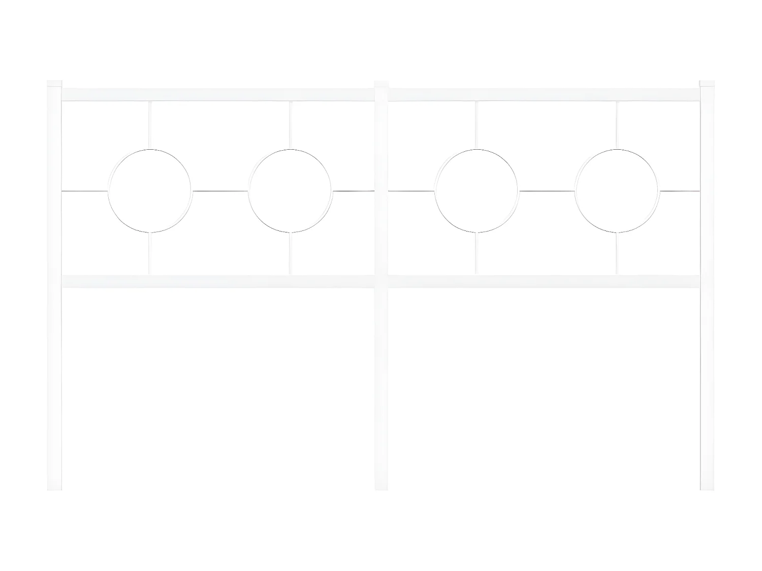Tête de lit métal blanc 135 cm