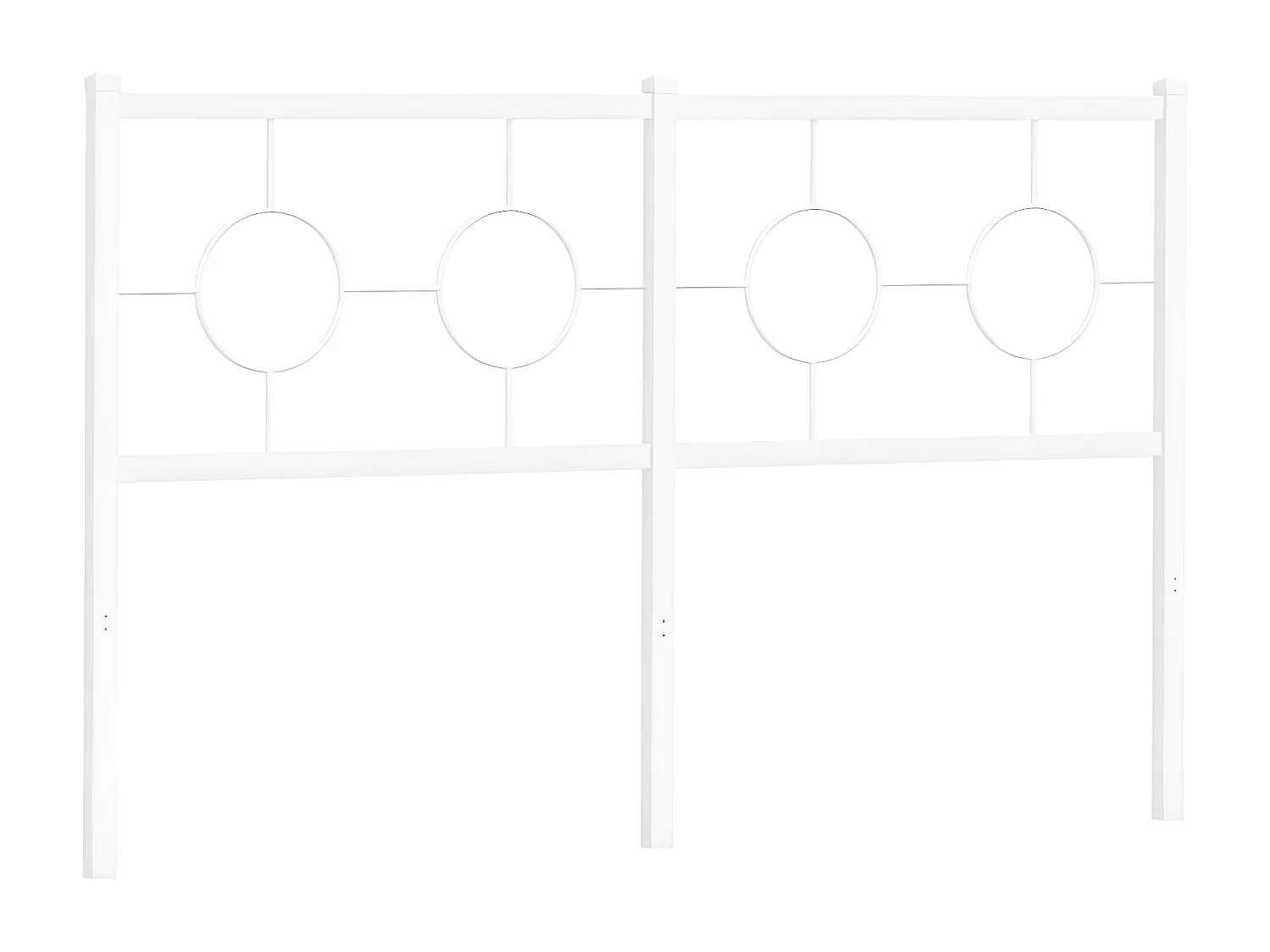 Tête de lit métal blanc 135 cm