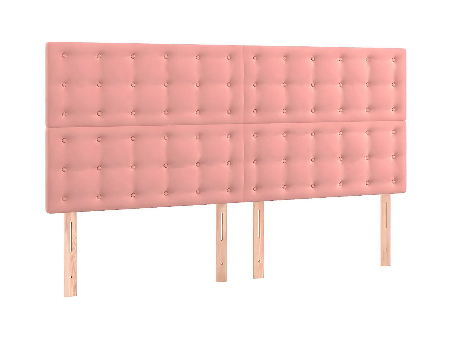 Tête de lit à LED Rose 200x5x118/128 cm Velours