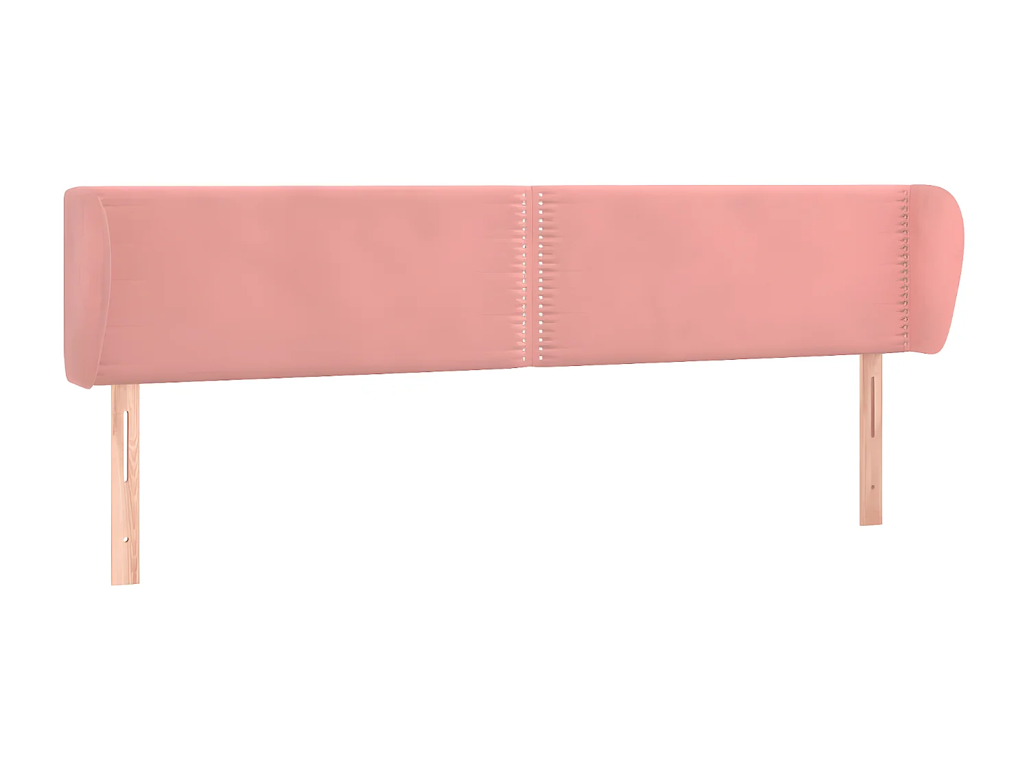 Tête de lit avec oreilles Rose 203x23x78/88 cm Velours