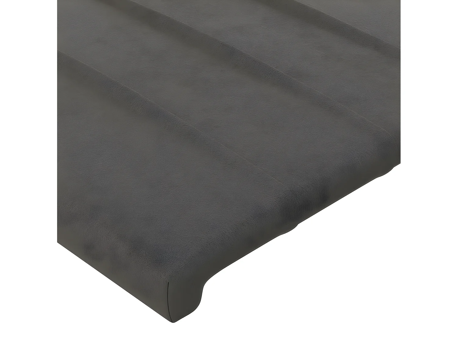 Tête de lit avec oreilles Gris foncé 93x23x78/88 cm Velours