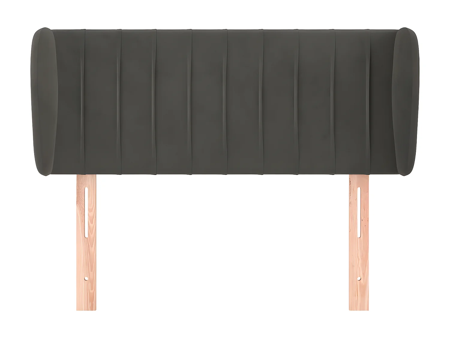 Tête de lit avec oreilles Gris foncé 93x23x78/88 cm Velours