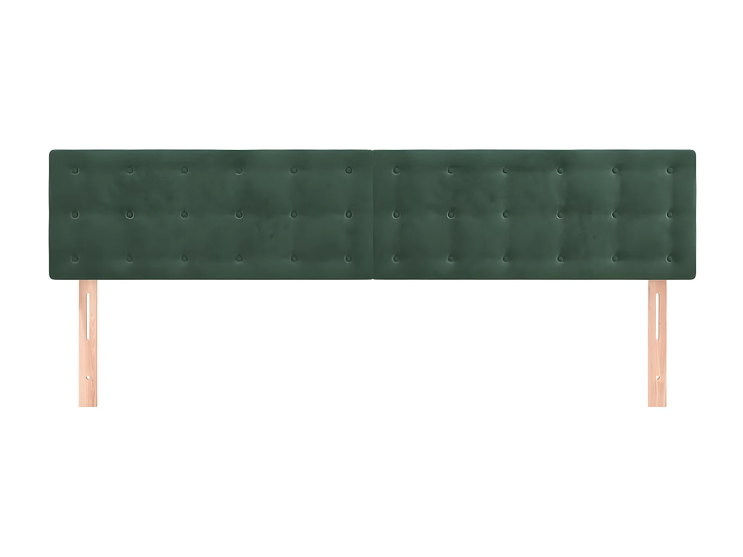 Têtes de lit 2 pièces Vert foncé 100x5x78/88 cm Velours