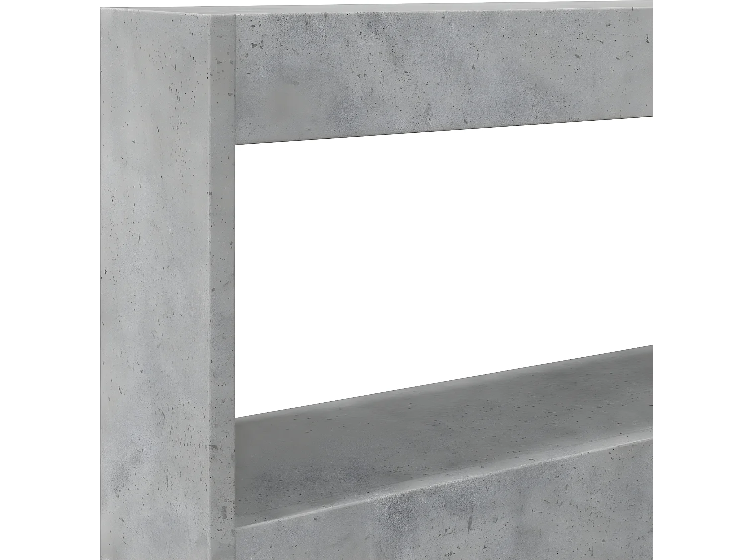 Armoire tête de lit avec LED gris béton 100x17x102 cm