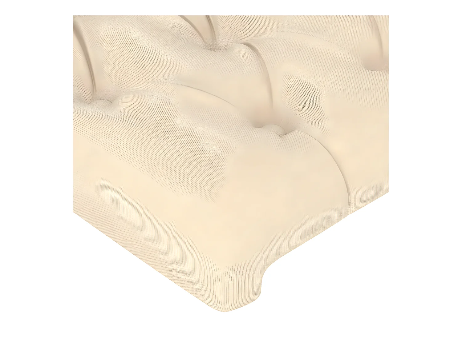 Tête de lit avec oreilles Crème 203x16x78/88 cm Tissu
