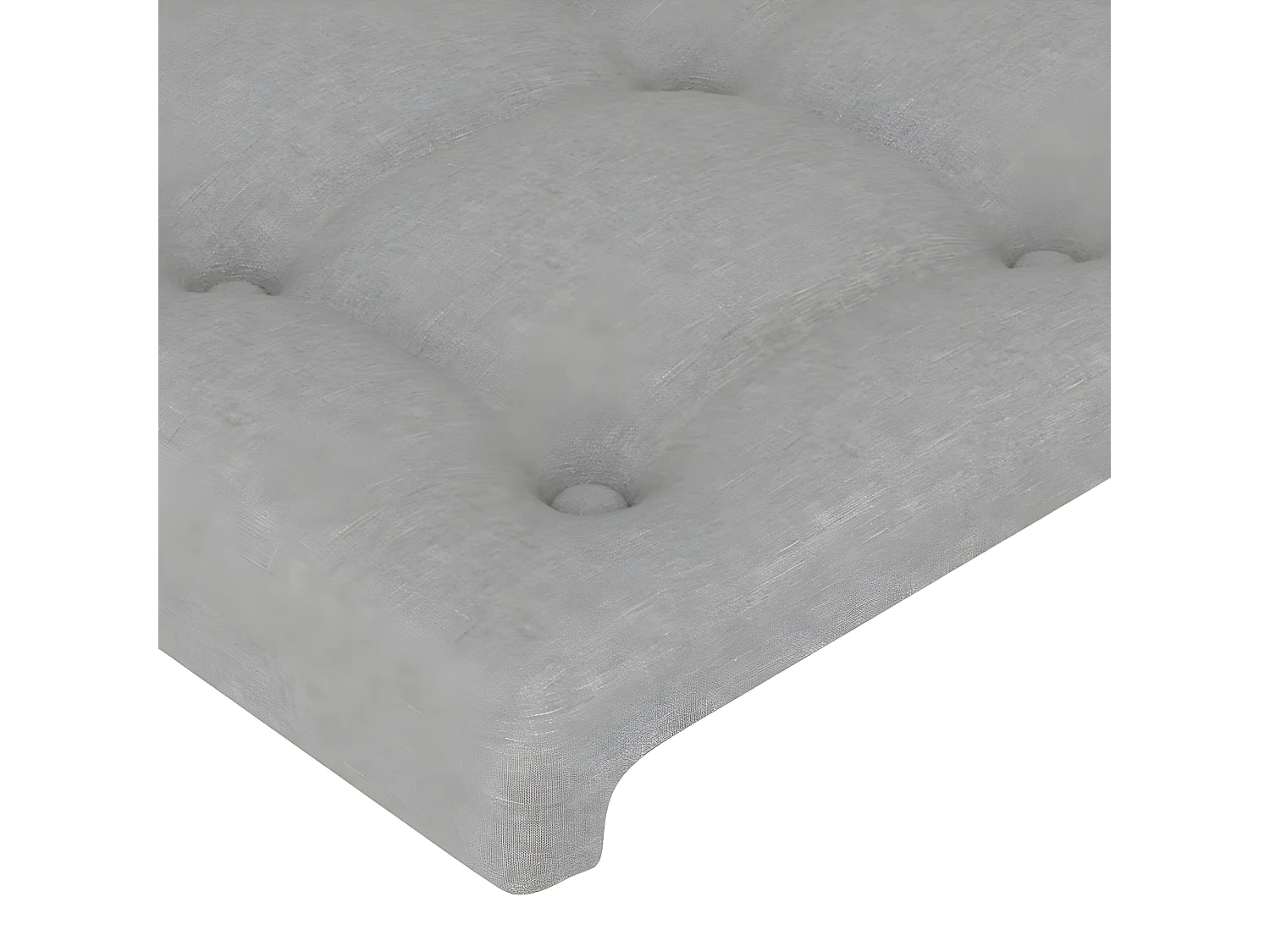 Hoofdbord LED 147x16x78/88 cm stof lichtgrijs