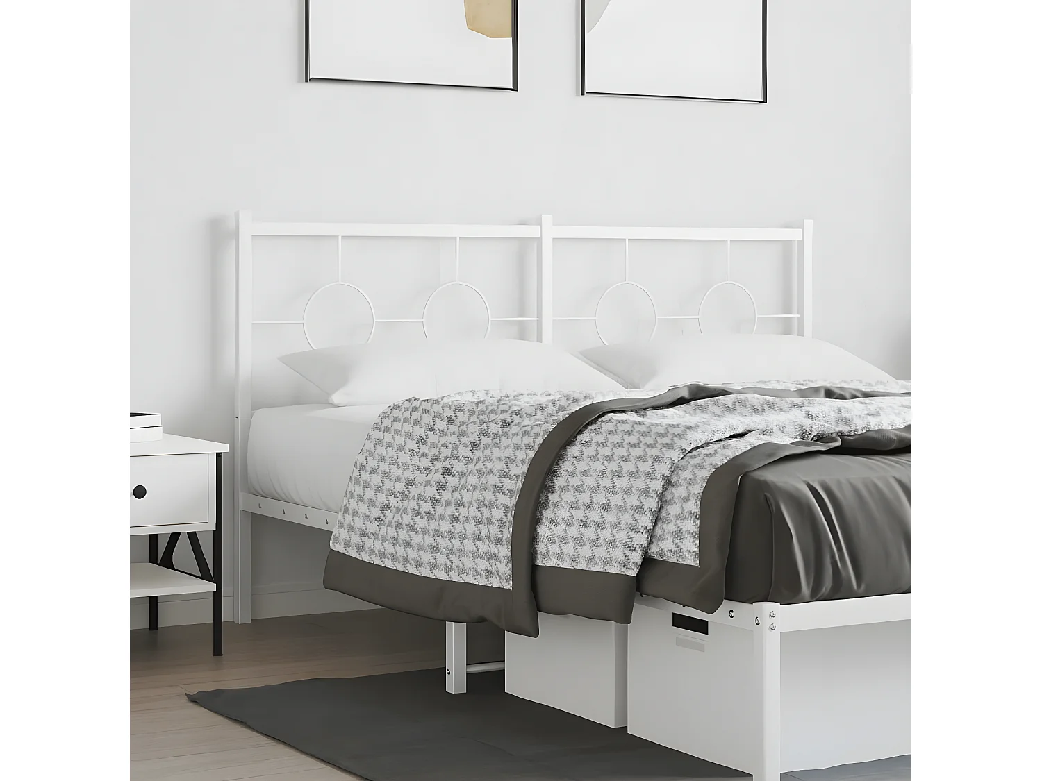 Cabecero de metal blanco 160 cm