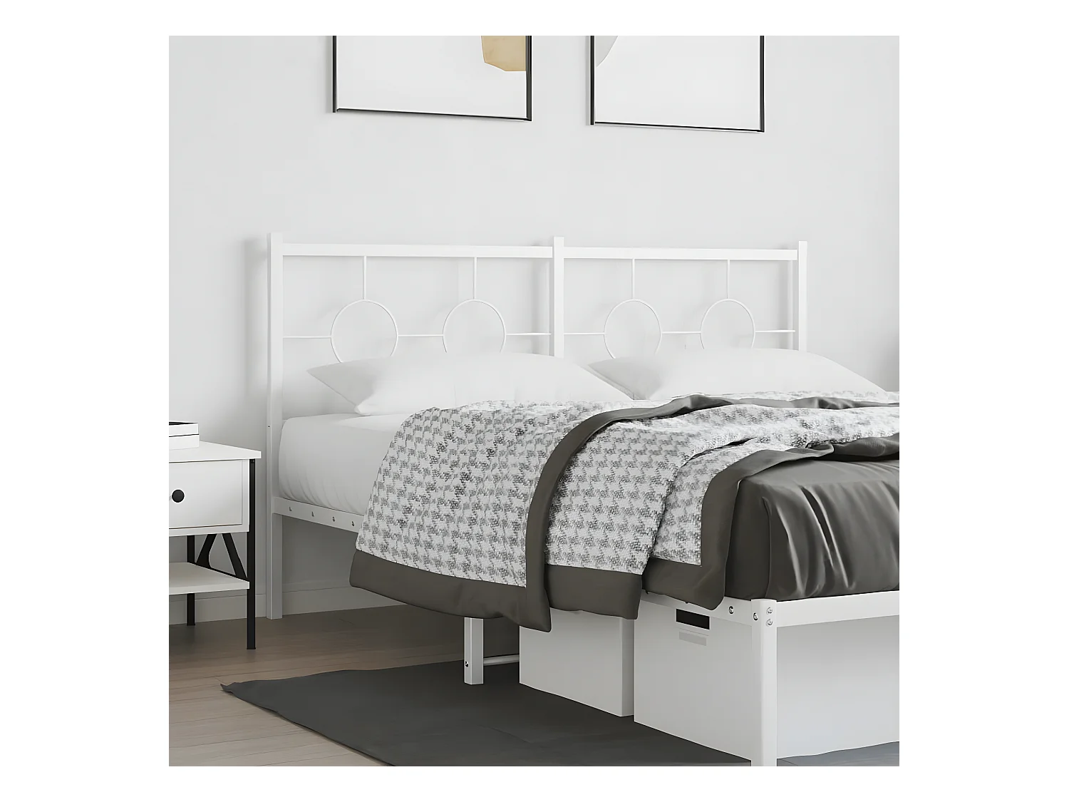 Tête de lit métal blanc 160 cm