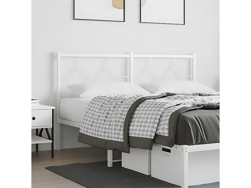 Hoofdbord 160 cm metaal wit