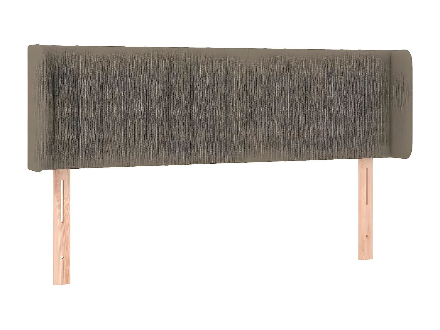 Cabeceira de cama c/ luzes LED 147x16x78/88cm cinza-acastanhado