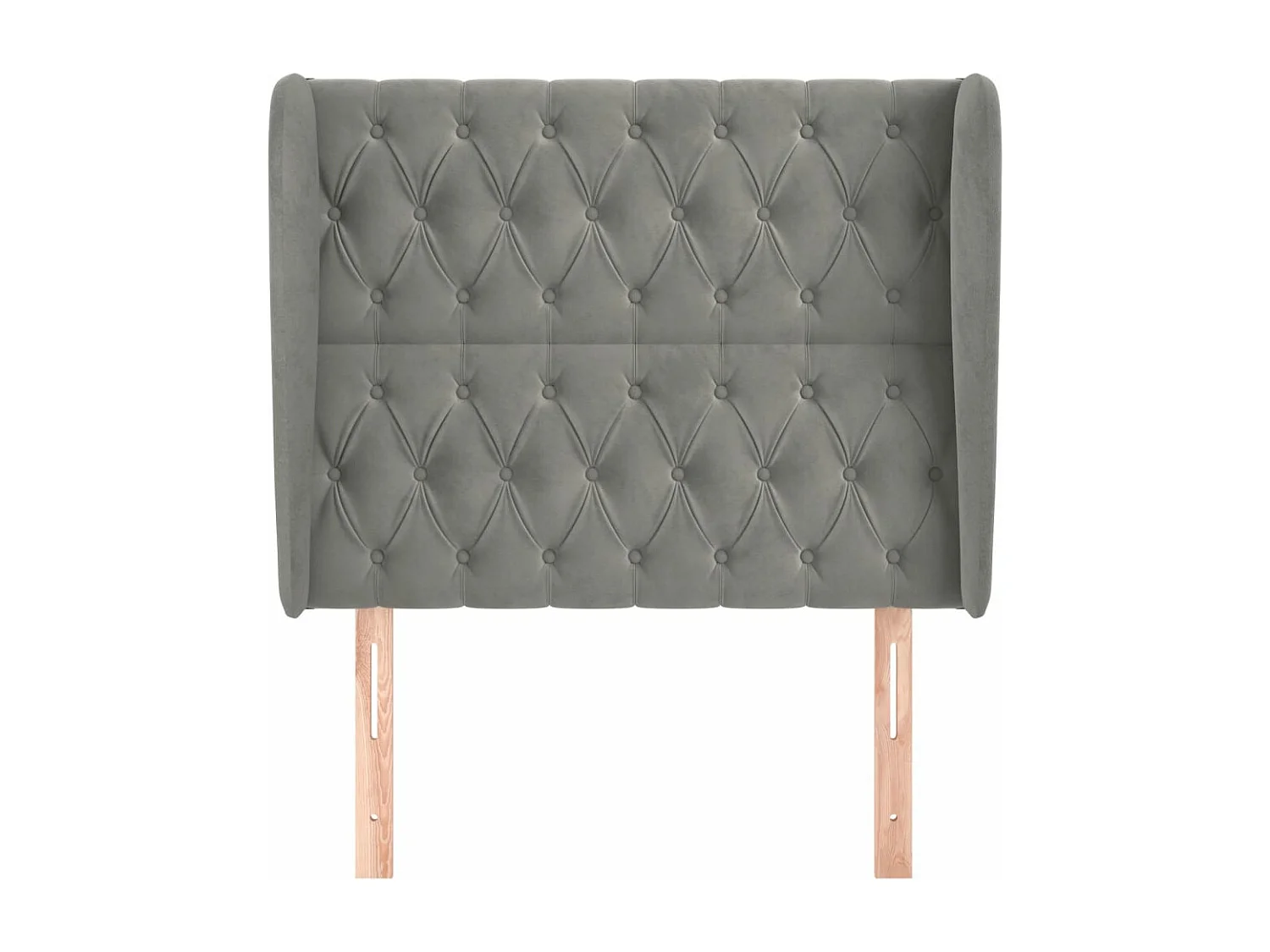 Tête de lit avec oreilles Gris clair 93x23x118/128 cm Velours