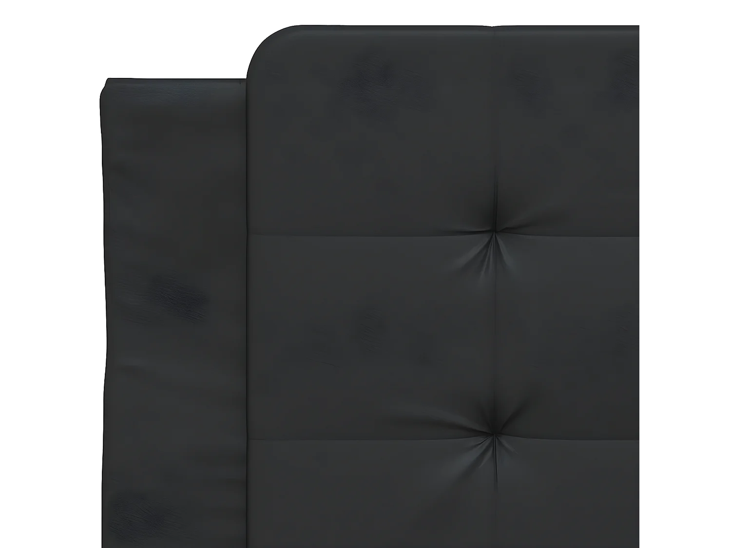 Coussin de tête de lit noir 80 cm similicuir