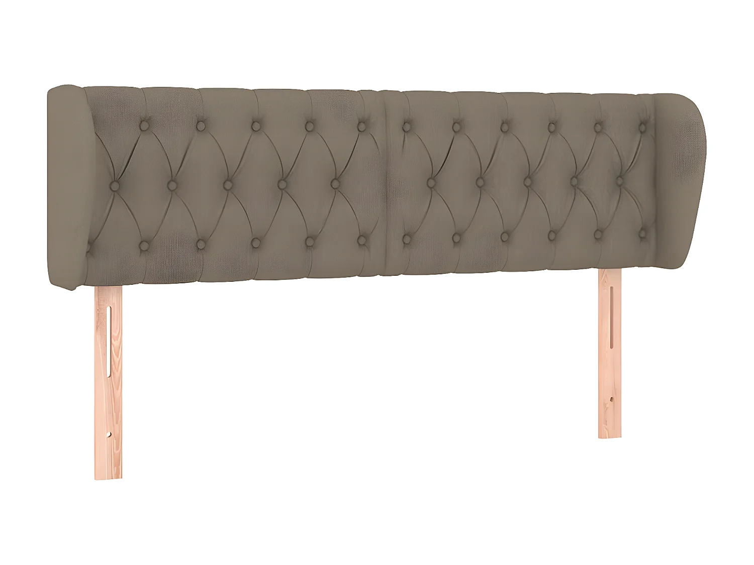 Tête de lit avec oreilles Taupe 147x23x78/88 cm Tissu