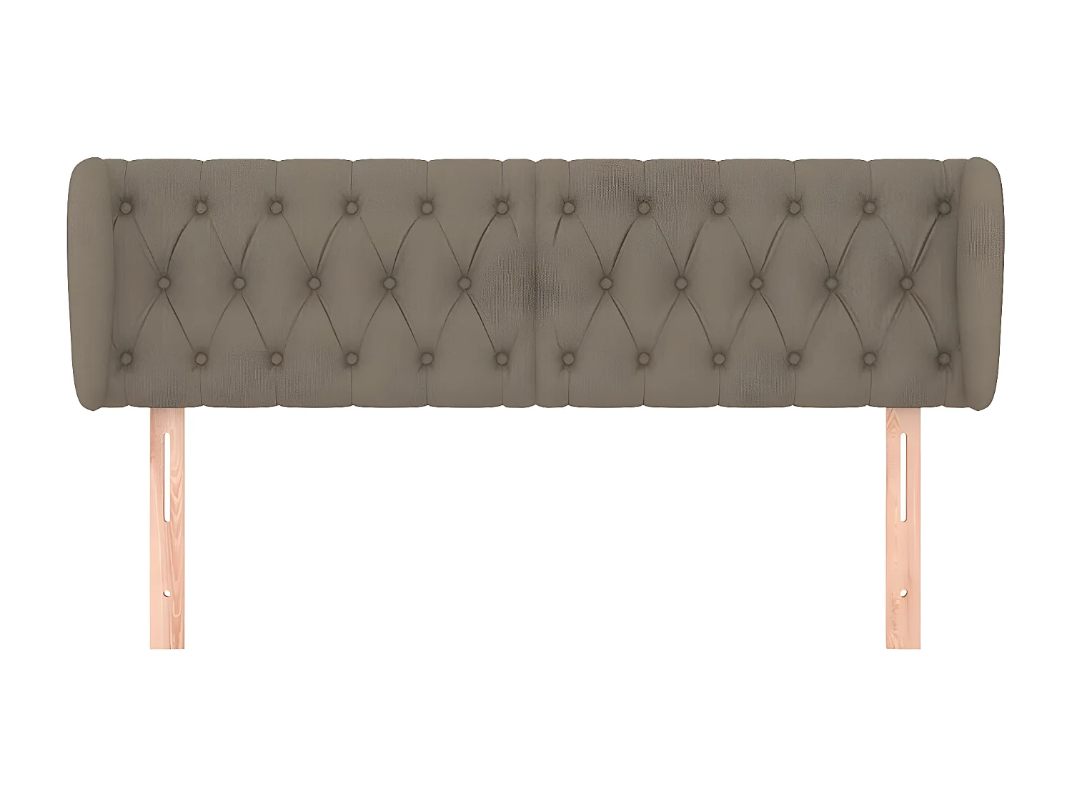 Tête de lit avec oreilles Taupe 147x23x78/88 cm Tissu