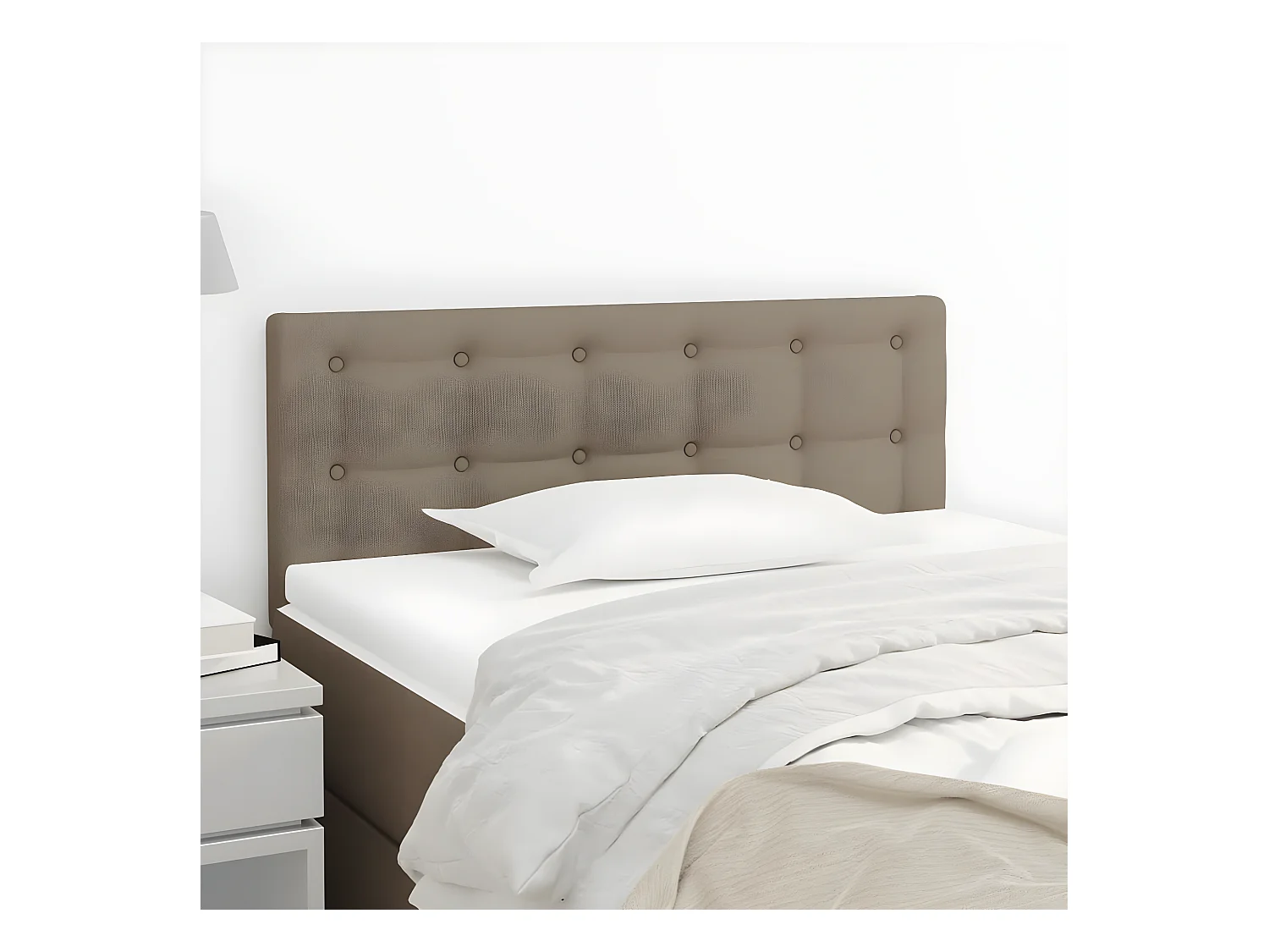 Tête de lit Taupe 90x5x78/88 cm Tissu