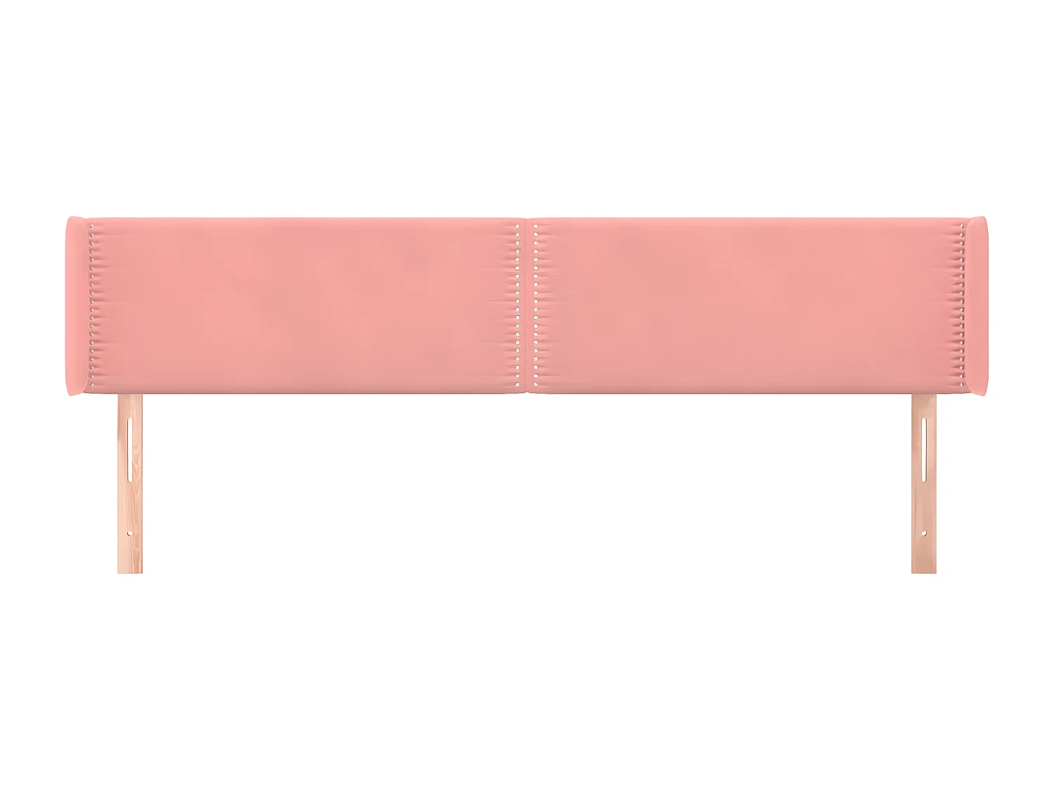 Tête de lit avec oreilles Rose 163x16x78/88 cm Velours